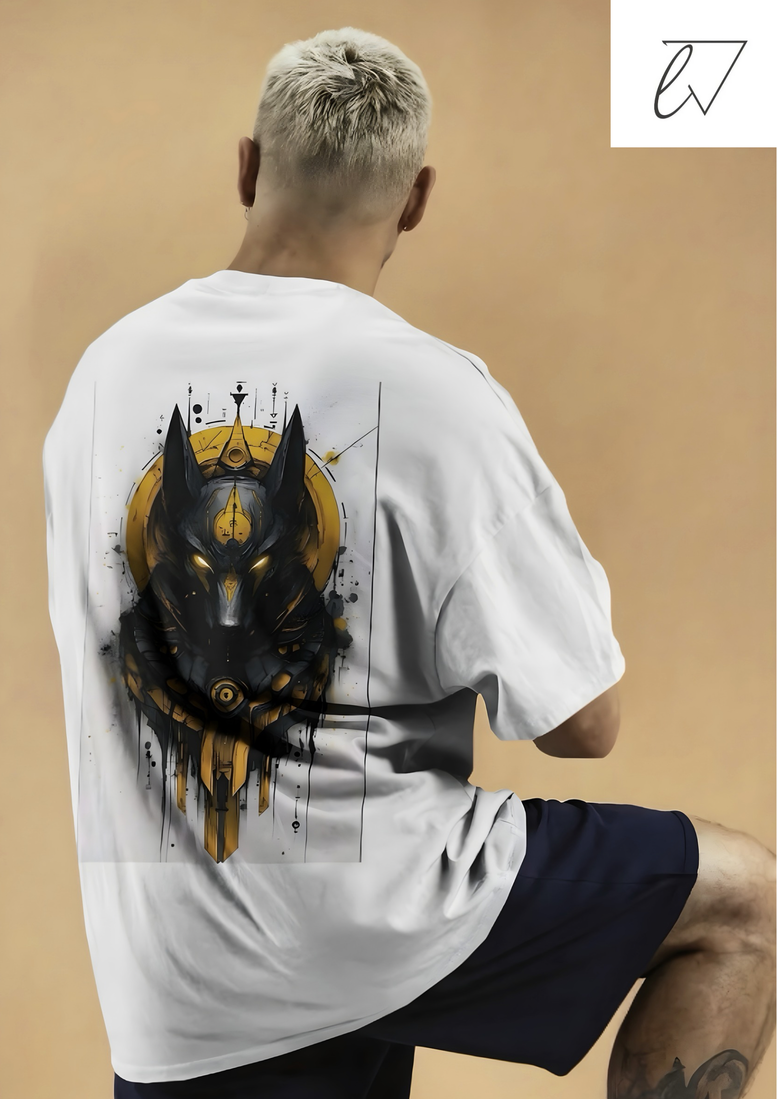 Anubis Reborn - Oversized Cyber Egyptian Tee | Liftyverse